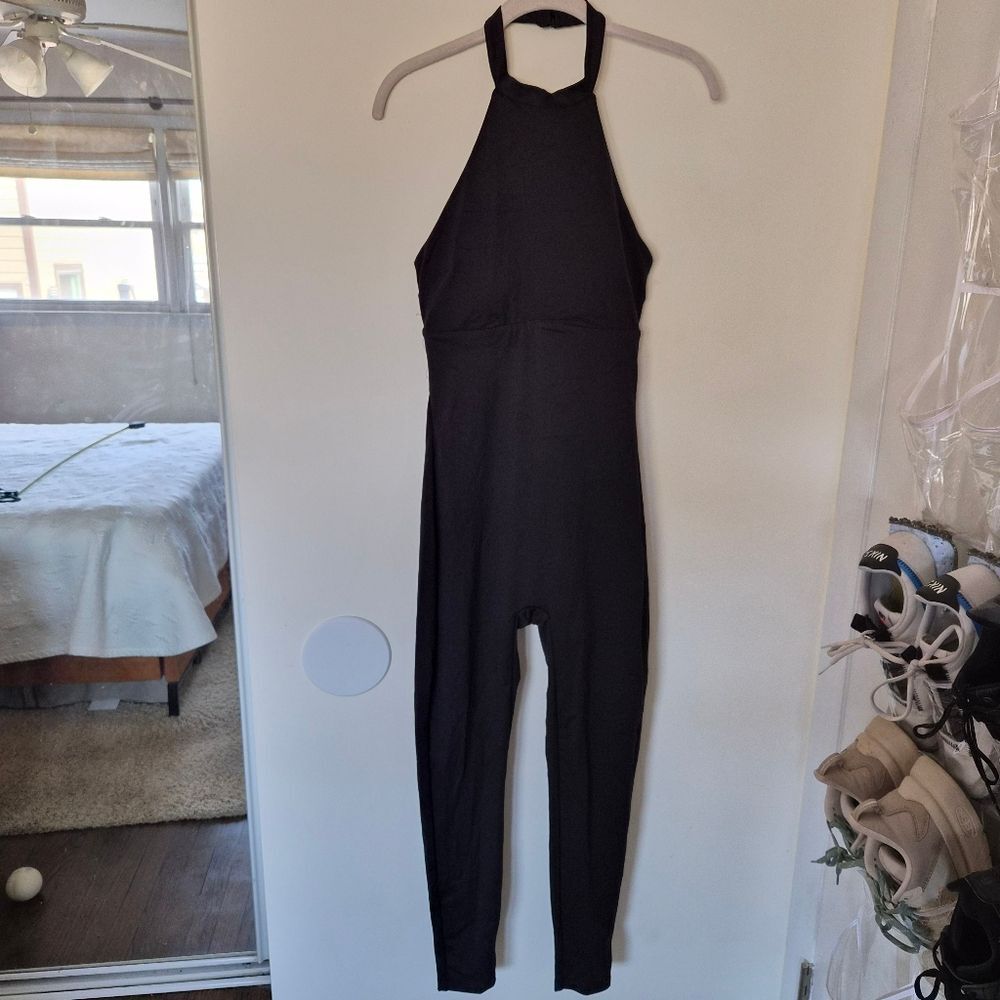 NWT Popilush Shapewear Body-Sculpting Halter Neck Jumpsuit Medium Black - Picture 3 of 16